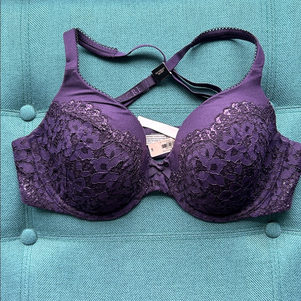 Victoria's Secret Purple Lace Bra 36C